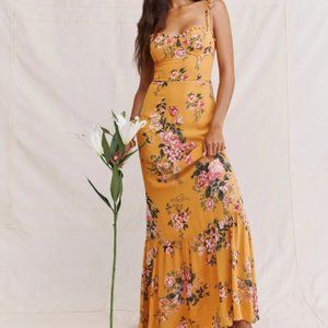 Reformation Jasen Yellow Dress size 2